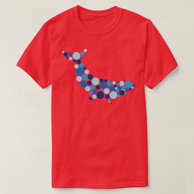Polka Dot Whale Sea Animals T-Shirt (Design vorne)
