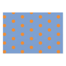 Polka Dot Wrapping Paper (Denim Blue & Orange)