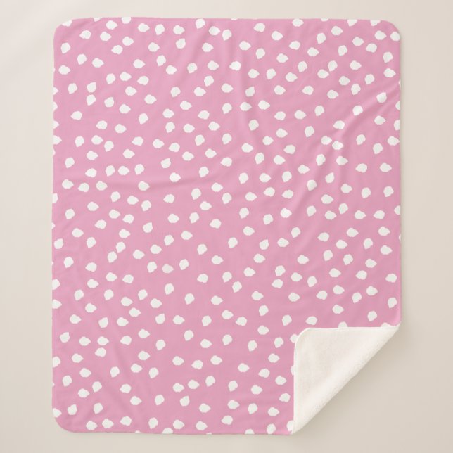 Polka Dot Wrapping Paper rosa Sherpadecke (Vorderseite)