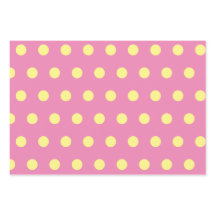 Polka Dot Wrapping Paper (rosa und weich gelb)