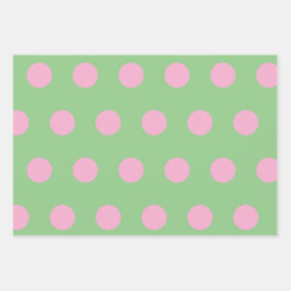 Polka Dot Wrapping Paper (Seite Grün & Pastell Pin Geschenkpapier Set