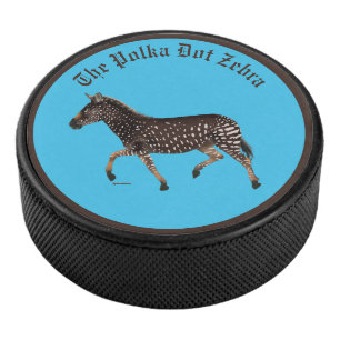 Polka Dot Zebra English Pub Eishockey Puck