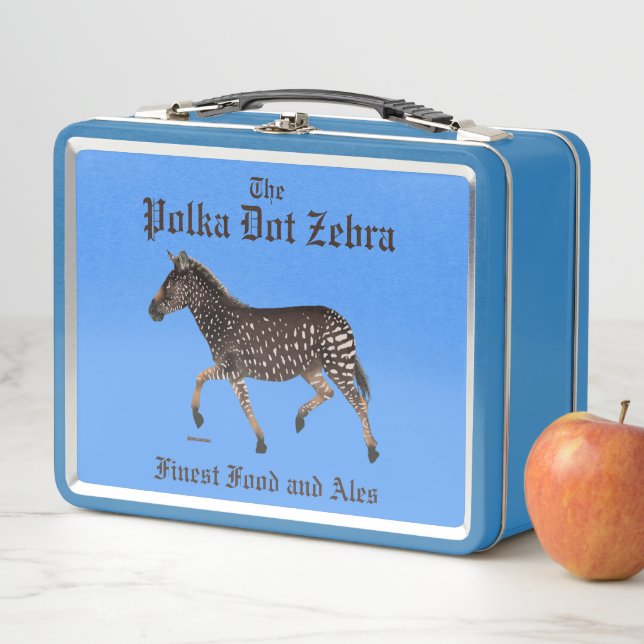 Polka Dot Zebra English Pub Metall Brotdose (Beispiel)