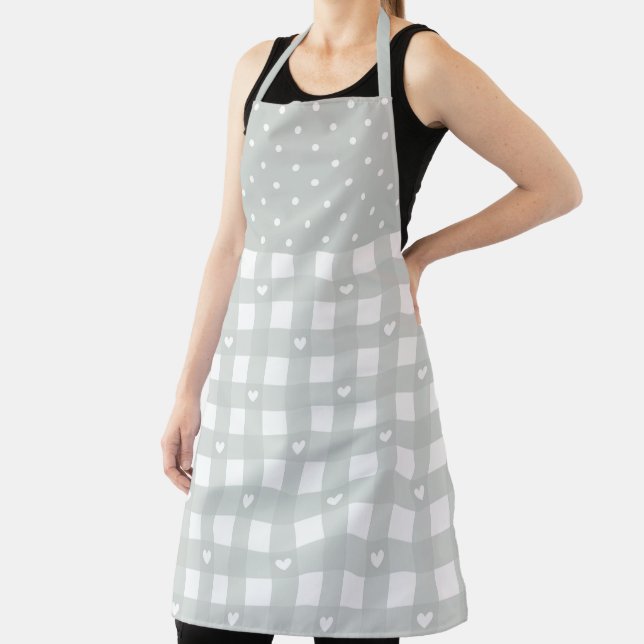 Polka Dots and Checkered Hearts Muster Schürze (InSitu)