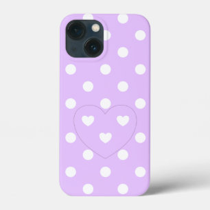 Polka Dots and Hearts 2 - Lavendel - niedlich mäd Case-Mate iPhone Hülle