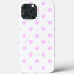 Polka Dots and Hearts 4 - Weiß - niedliche Girl C Case-Mate iPhone Hülle