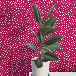 Polka Dots and Spoam Cream auf Magenta Red Tapete
