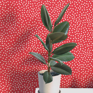 Polka Dots and Spots Cream on Red Tapete