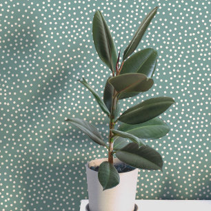 Polka Dots and Spots Cream on Sage Green Tapete