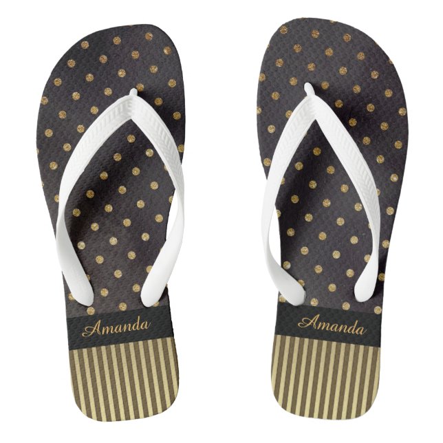 Polka Dots and Stripes Flip Flops (Fußbett)