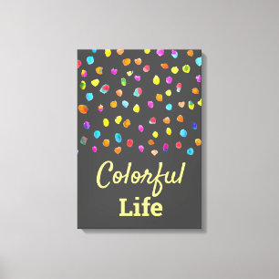 Polka dots Aquarell boho Pop Art Leinwanddruck