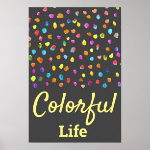 Polka dots Aquarell boho Pop Art Poster
