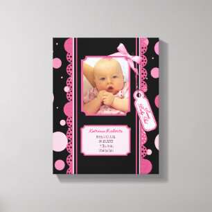 Polka Dots Baby Girl Canvas Print Leinwanddruck