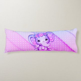 Polka-dots Blumenkronenlephant Kissen