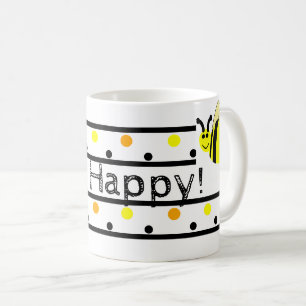 Polka Dots Bumble Bee Kaffeetasse