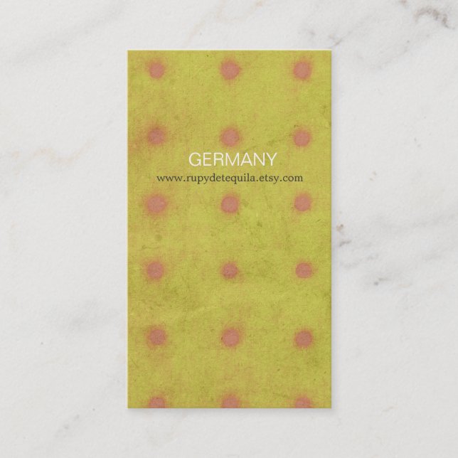 Polka Dots Business Card Visitenkarte (Vorderseite)