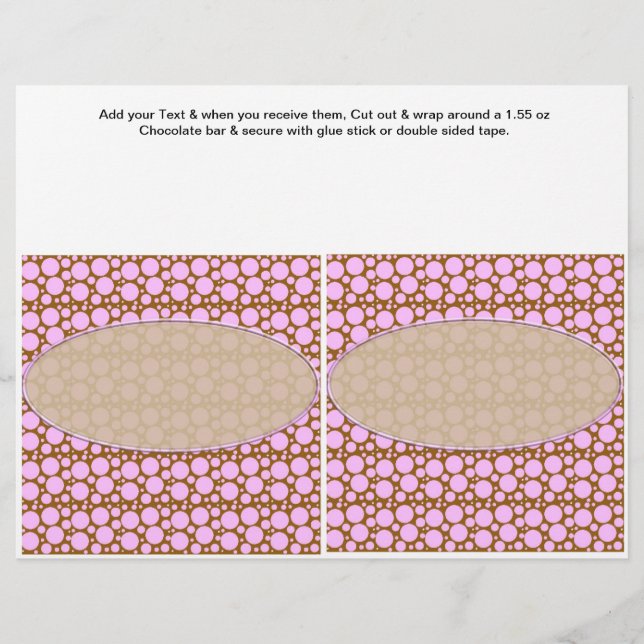 Polka Dots Custom Candy Bar Wrappers Gastgeschenke Flyer (Vorne)