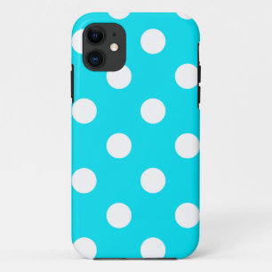 Polka dots cyan hex code 00E3F4 Case-Mate iPhone Hülle