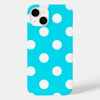 Polka dots cyan hex code 00E3F4 Case-Mate iPhone 14 Hülle