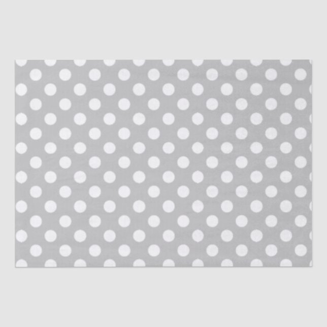 Polka Dots Design Silver Seidenpapier (Vorderseite)