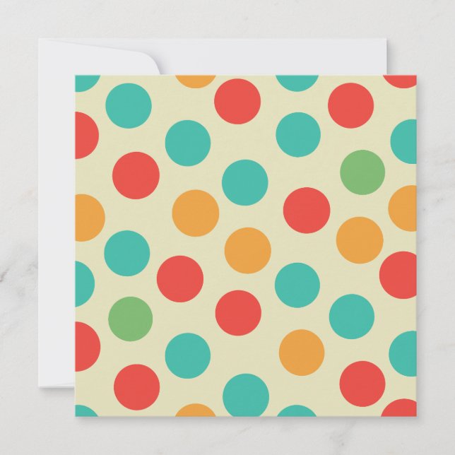 Polka Dots Einladung (Vorderseite)