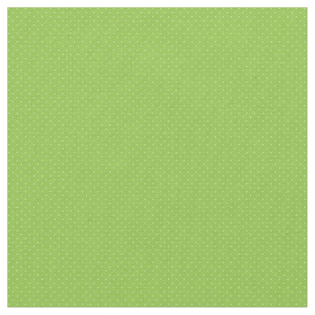 Polka Dots Fabric-21-weiß auf hellgrün Stoff (Nahaufnahme)