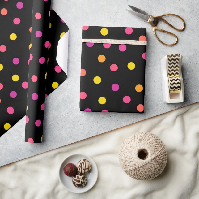 Polka dots farbiges Wrapping Paper Geschenkpapier (Kunsthandwerk)