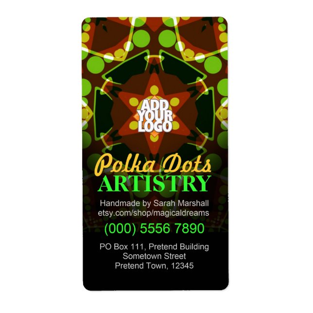 Polka Dots Geometric Star mit Logo-Aufkleber (Vorne)