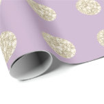 Polka Dots Glitzer Funkelnd Lavender Pstel Ivory Geschenkpapier<br><div class="desc">florenceK Design Elegant einzigartig und chic für viele Anlässe wie Hochzeit,  Abschluss,  Erfolg Party.</div>