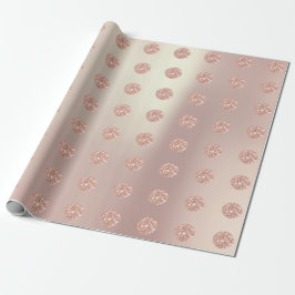 Polka Dots Glitzer Funkelnd Pearl Rose Pastel Blus Geschenkpapier