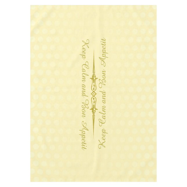 Polka Dots Gradienten hellgelb + Ihr Text Tischdecke (Vorderseite)