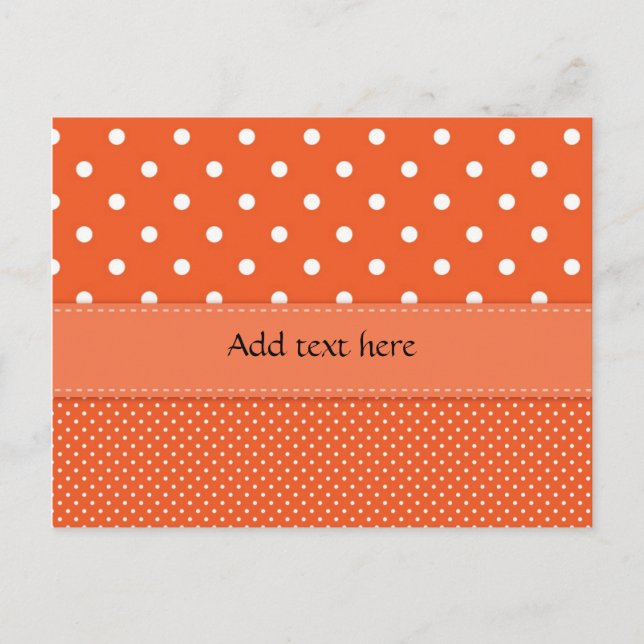Polka Dots groß und klein TEMPLATE Postkarte (Vorderseite)