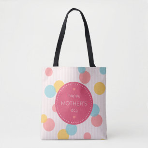 Polka Dots Happy Mother Day Tasche