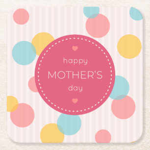 Polka Dots Happy Mother Day UNTERSETZER