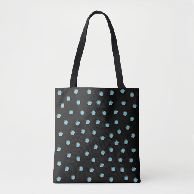 Polka Dots in blau besocktem metallischem Design L (Vorderseite)