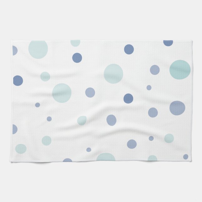 Polka Dots in blau und grün Küchentuch (Horizontal)