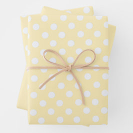 polka dots in butter yellow geschenkpapier set