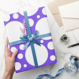 Polka Dots in Lila & weiß Geschenkpapier