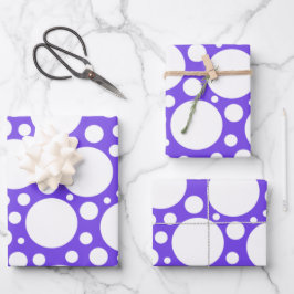 Polka Dots in Lila & weiß Geschenkpapier Set