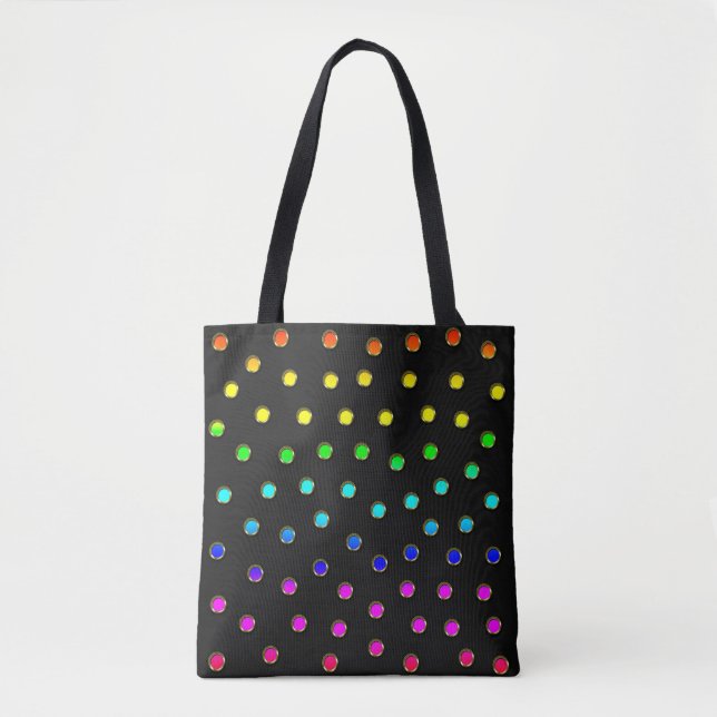 Polka Dots in Rainbow-besessenen Metallic Design (Vorderseite)