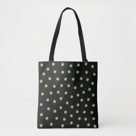 Polka Dots in Sage-besocktes metallisches Design L