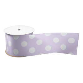 polka dots in soft lavender satinband