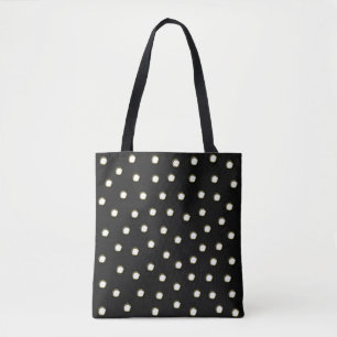 Polka Dots in weißem Metalldesign-Look