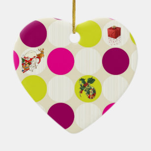 Polka Dots Keramik Weihnachtsschmuck