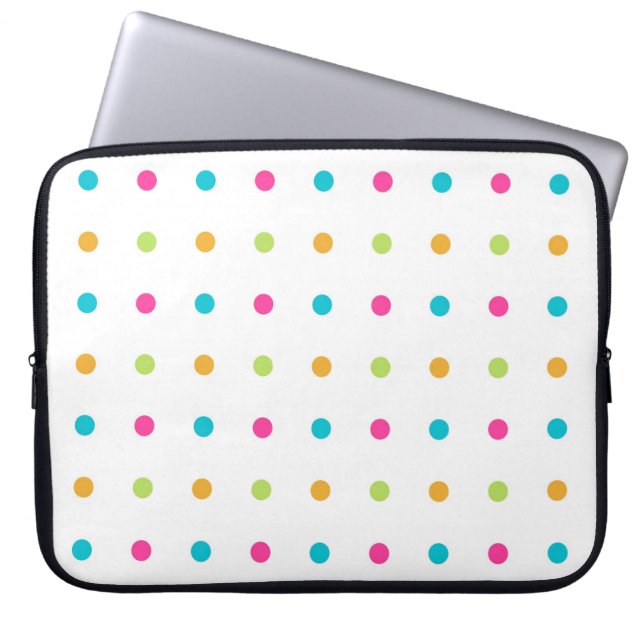Polka Dots Laptopschutzhülle (Vorderseite)