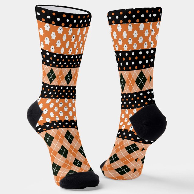 Polka Dots, Little Ghosts und Orange Raute Socken (Von Creator hochgeladen)