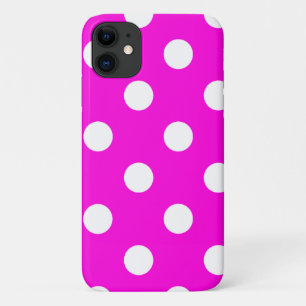 Polka dots magenta #FF00DC Case-Mate iPhone Case