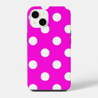 Polka dots magenta #FF00DC Case-Mate iPhone Case 14 Hülle