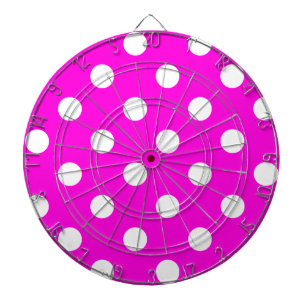 Polka dots magenta #FF00DC Dartscheibe