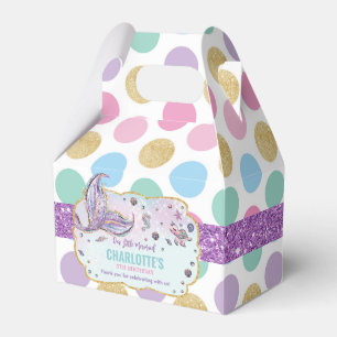 Polka Dots Mermaid Birthday Baby Dusche Vielen Dan Geschenkschachtel